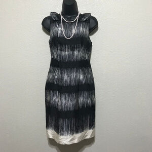 Banana Republic-100% SILK Black and White Dress Size 0